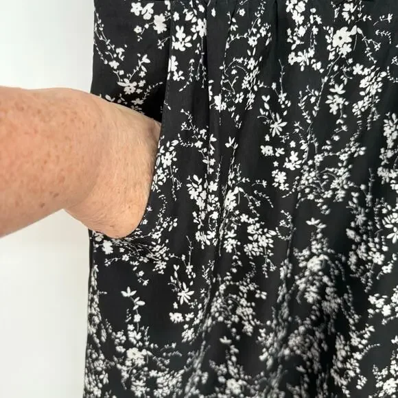 Disturbia Naomi Corset Mini Dress Women's Sz 16 Black Floral Print Gothic Lolita - Picture 5 of 9